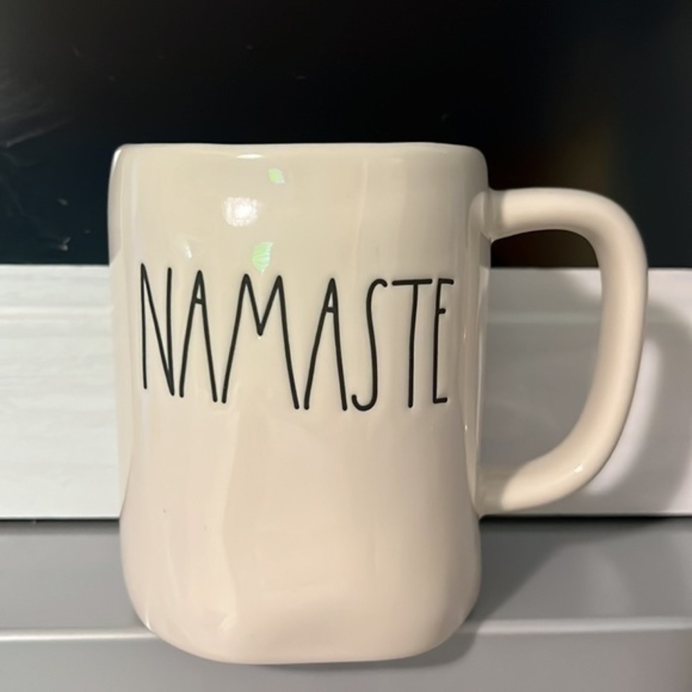 Rae Dunn Mug for coffee tea drinks - NAMASTE KJ